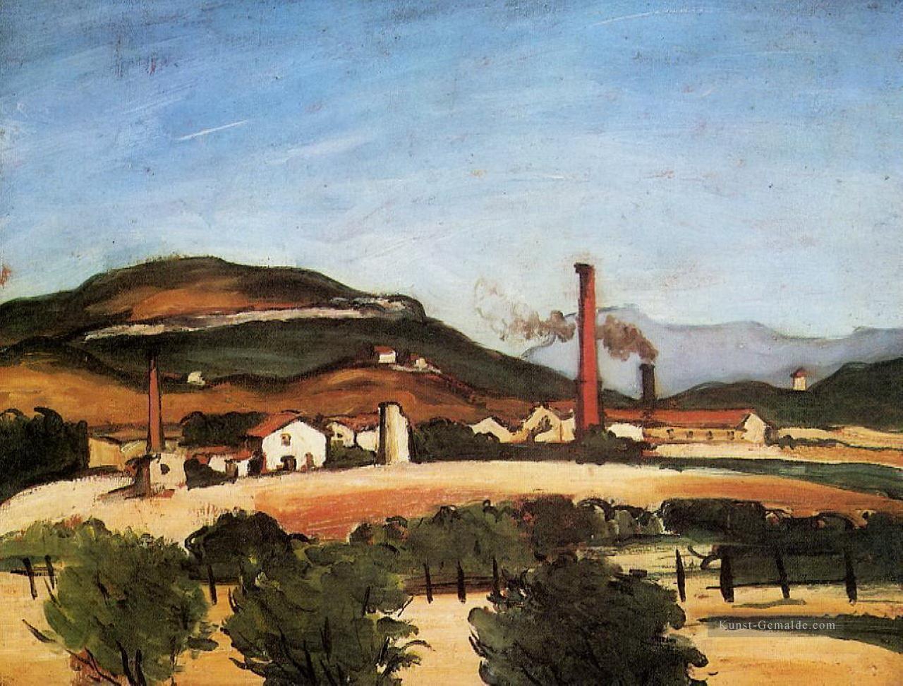 Fabriken in der Nähe von Mont de Cengle Paul Cezanne Ölgemälde